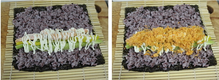 三文鱼紫菜饭卷儿步骤5-6